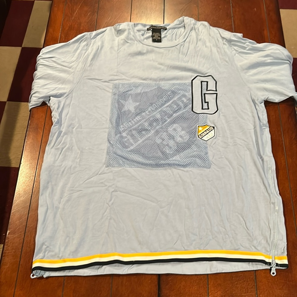 Marithe Francois Girbaud Light Blue Graphic T-Shirt